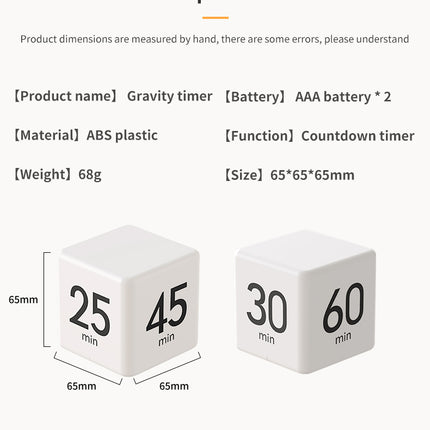 FlipCube Gravity Timer With LCD Display