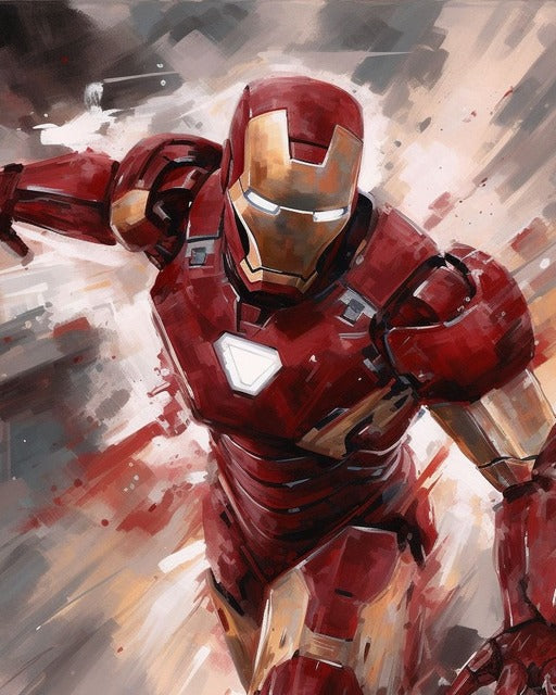 Iron Man's Classic Stance - Paint by Numbers