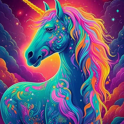 Radiant Unicorn - Paint by Numbers