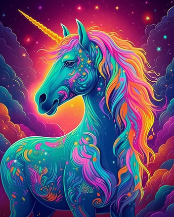 Radiant Unicorn - Paint by Numbers