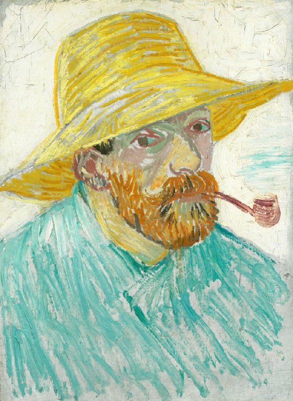 Self-Portrait with Pipe and Straw Hat - Vincent Van Gogh - Paint by Numbers