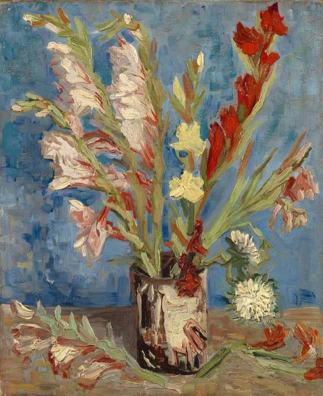 Vase with Gladioli and Chinese Asters - Vincent Van Gogh - Paint by Numbers