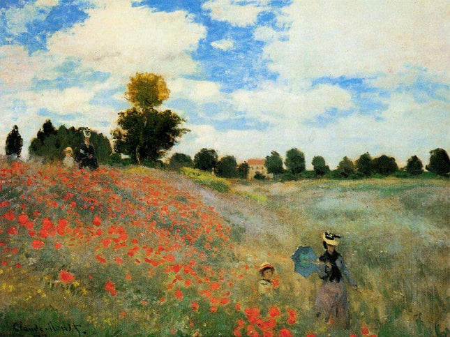 The Poppy Field near Argenteuil - Claude Monet - Paint by Numbers