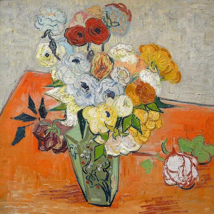 Roses and Anemones - Vincent Van Gogh - Paint by Numbers