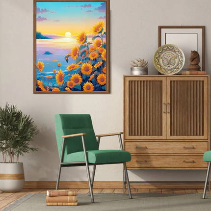 Sunflowers by the Sea - Paint by Numbers