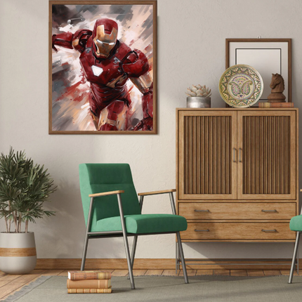 Iron Man's Classic Stance - Paint by Numbers