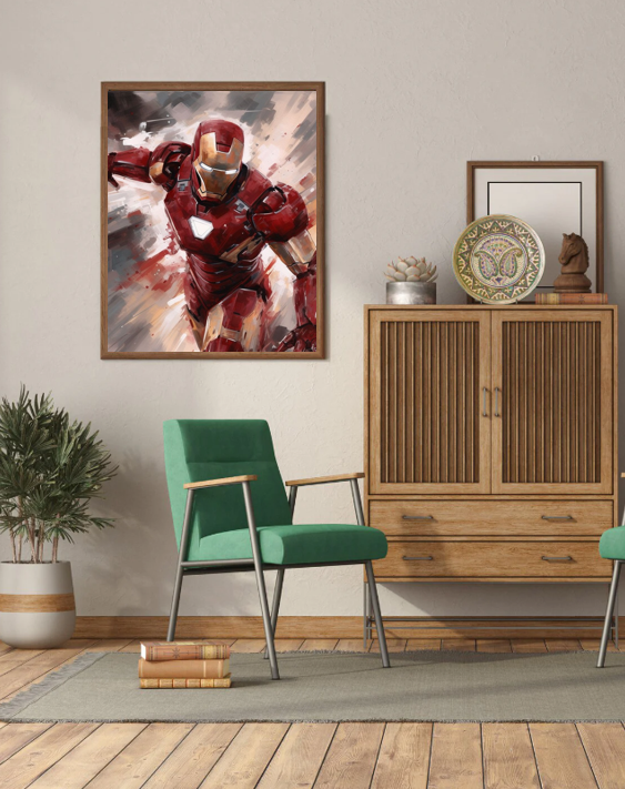 Iron Man's Classic Stance - Paint by Numbers