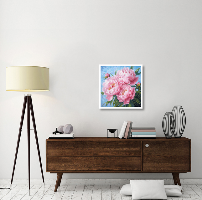 Pink Peonies - Paint by Numbers