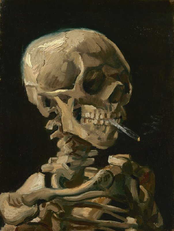 Van Gogh’s Skeleton Smoking - Paint by Numbers